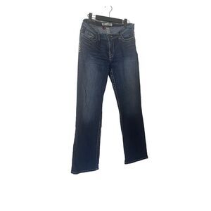 BKE Denim Womens Blue Zip Fly Five Pocket Stretch Boot Cut Jeans Size 29 x 31